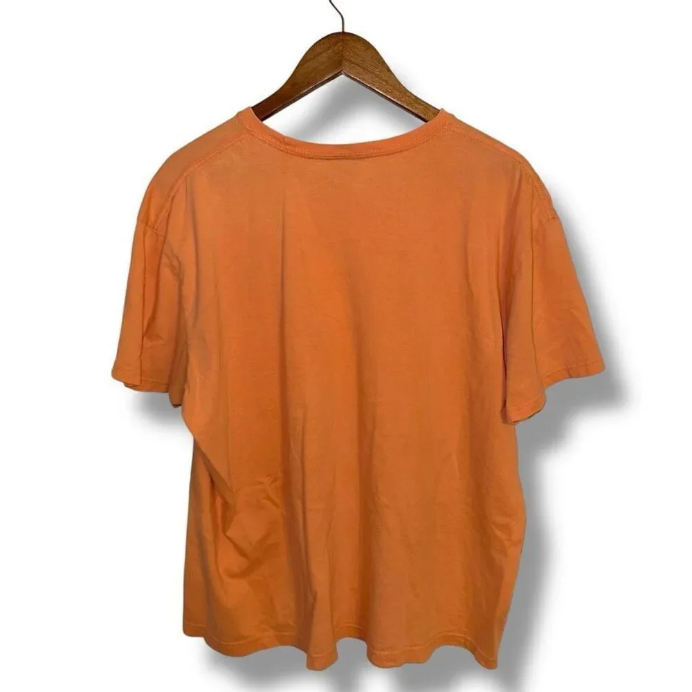 90s Polo Ralph Lauren University Orange Cotton S/S T-Shirt Sz L